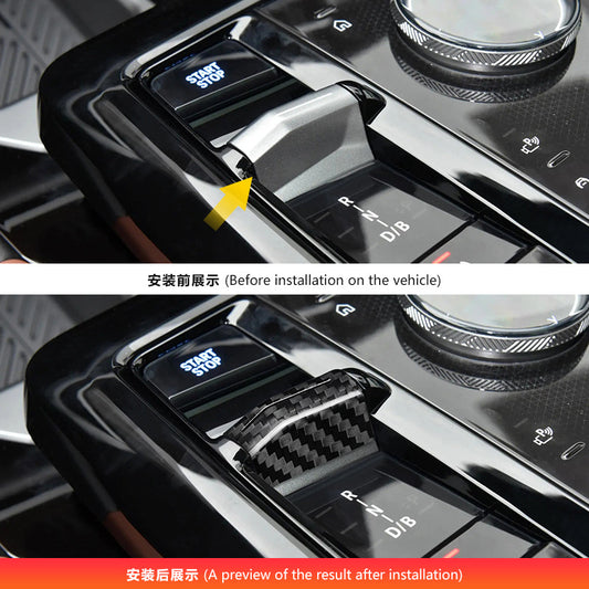 Real Dry Carbon Fiber Gear Shift Knob Cover for BMW 5 Series G60 / G68, i5, M5, X3 (2024 - 2025)
