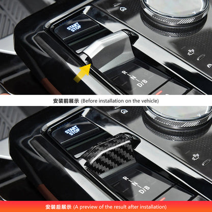 Real Dry Carbon Fiber Gear Shift Knob Cover for BMW 5 Series G60 / G68, i5, M5, X3 (2024 - 2025)