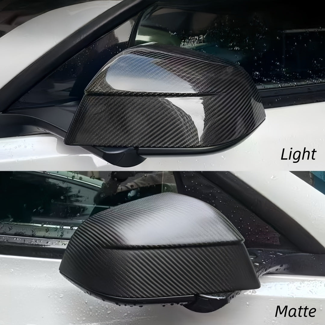 适用25款Tesla特斯拉model Y 3碳纤维哑光后视镜罩倒车镜壳贴件