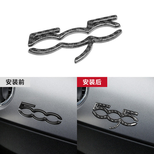 Real Carbon Fiber Dashboard Trim for Fiat 500 Abarth