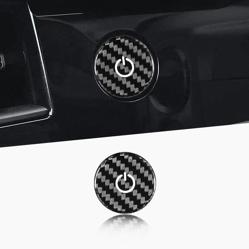 Real Carbon Fiber Ignition Push-Start Button Trim for Porsche Taycan (2022)