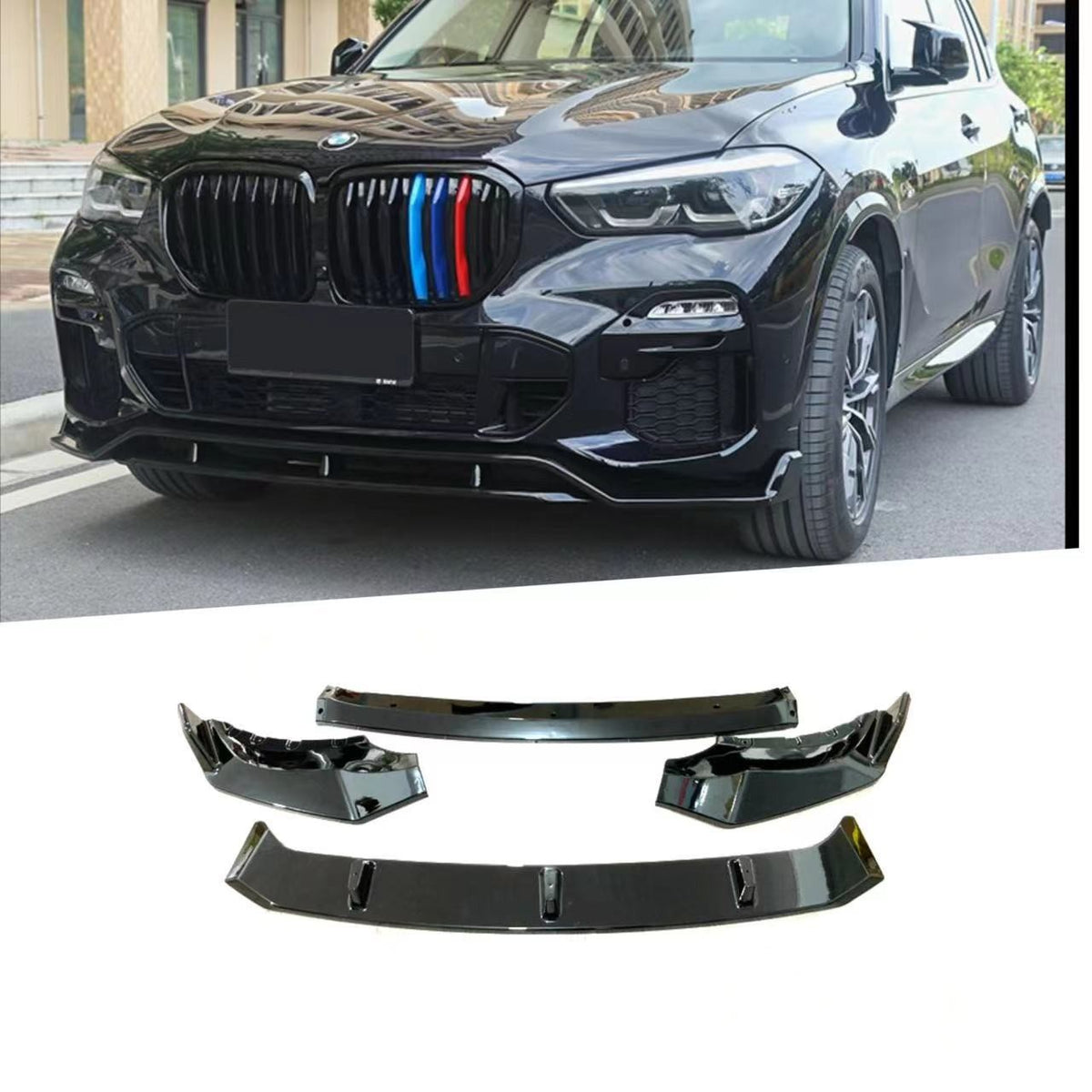 Blacked-Out MT Front Lip Spoiler for BMW X5 G05 (2019 - 2022)