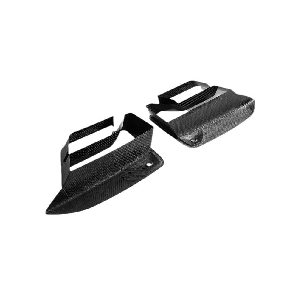 3×3 3K Twill Dry Carbon Fiber Front Bumper Vent Trimming Fog Light Frame Covers for BMW F90 LCI M5 2021-2023 | Stick-on
