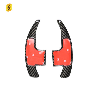 Real Carbon Fiber Steering Wheel Shift Paddle Cover for Ford Mustang