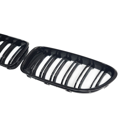 Double-Slat Front Grille for BMW 6 Series F06 F12 (2011 - 2016), Glossy Black