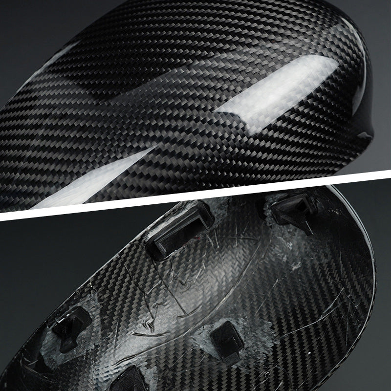 Real Carbon Fiber Side Mirror Housing Cover for Fiat 500