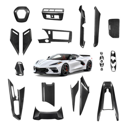 Real Carbon Fiber Decorative Trim Kit for Corvette C8 (2020 - 2025)