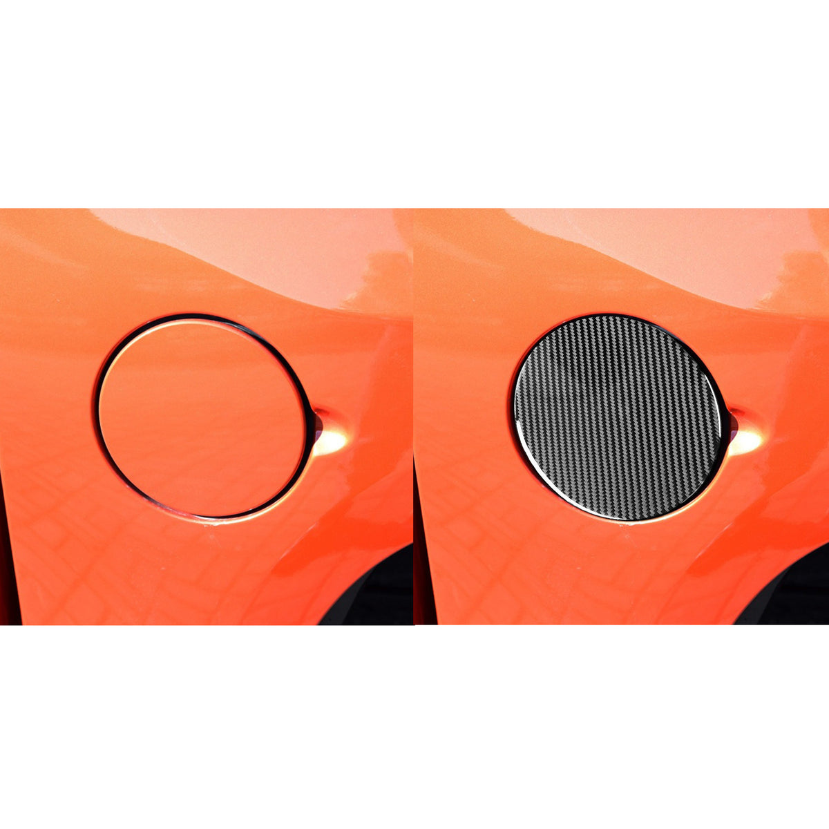 1PC Prepreg Dry Carbon 3*3 3K Real Carbon Fiber Interior Fuel Cap Cover Trim Overlay for Toyota Tundra XK50 Facelift (2014-2021)