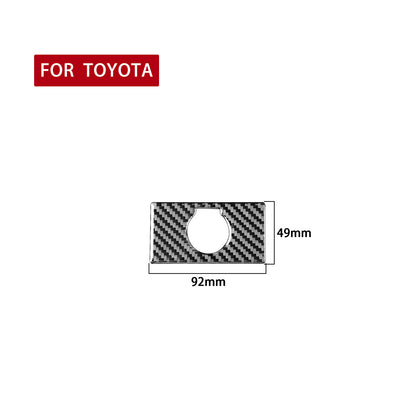 Prepreg Dry Carbon 3*3 3K Carbon Fiber Rear Seat Cigarette Lighter Switch Cover Trim for Toyota Tundra XK50 Facelift (2014-2021)