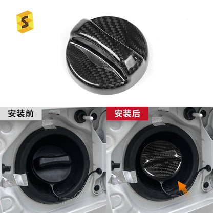 Real Dry Carbon Fiber Inner Fuel Filler Cap Cover for Chevrolet Camaro (2010 - 2015)