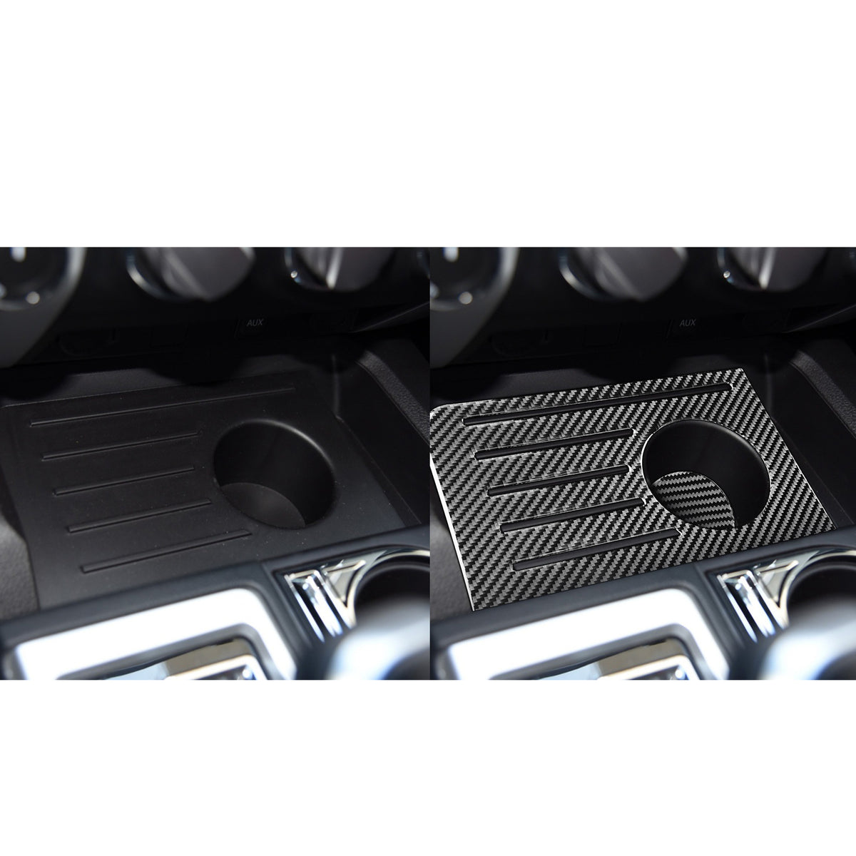Prepreg Dry Carbon 3*3 3K Real Carbon Fiber Interior Center Console Storage Box Mat for Toyota Tundra XK50 Facelift (2014-2021)