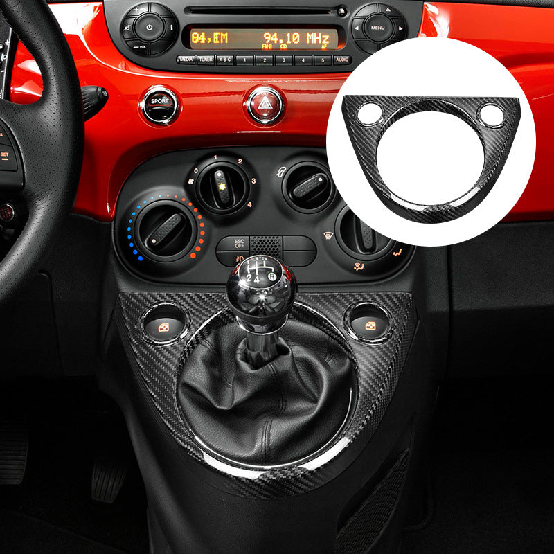 Real Carbon Fiber Gear Selector Frame Trim for Fiat 500 (2011 - 2019)