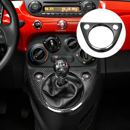 Real Carbon Fiber Gear Selector Frame Trim for Fiat 500 (2011 - 2019)