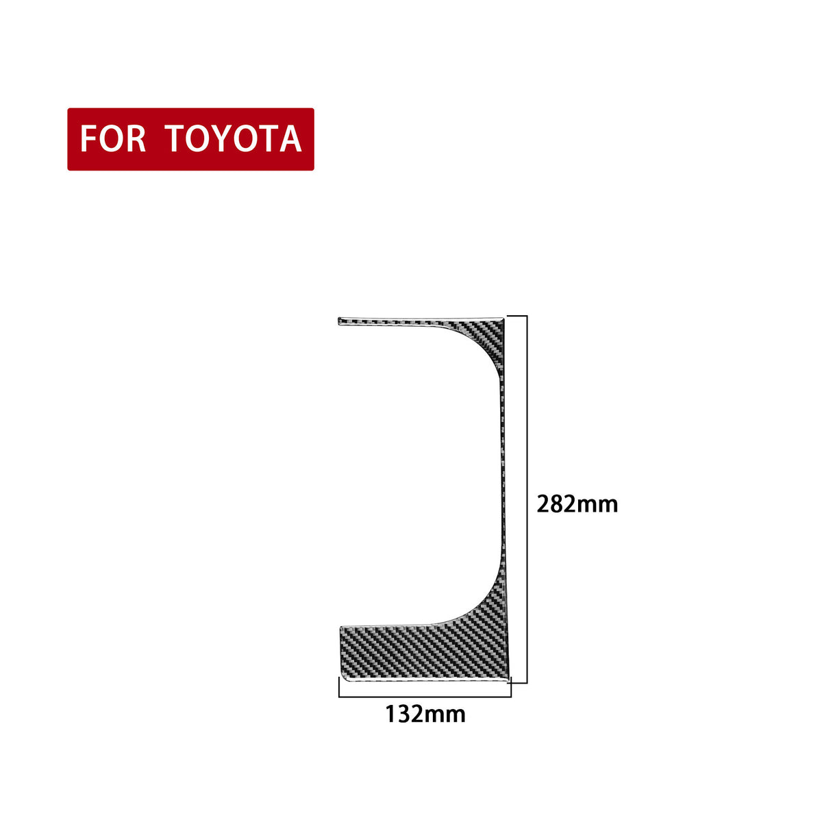 1PC Prepreg Dry Carbon 3*3 3K Carbon Fiber Interior Cup Holder Frame Overlay Trim for Toyota Tundra XK50 Facelift (2014-2021)