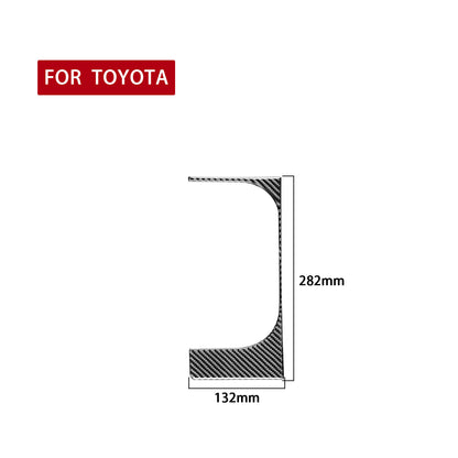 1PC Prepreg Dry Carbon 3*3 3K Carbon Fiber Interior Cup Holder Frame Overlay Trim for Toyota Tundra XK50 Facelift (2014-2021)