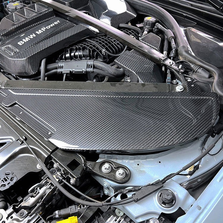 Autoclave Dry Carbon Fiber Engine Bay Battery Cover Radiator Intake Cover Strut Bar Water Splash Guard For BMW M2 G87 M3 G80 G81 M4 G82 G83 (S58 Engine) | Clip-On