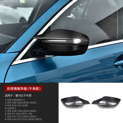 Real Carbon Fiber Side Mirror Cover (Horn-Style) for BMW (2016 - 2025)