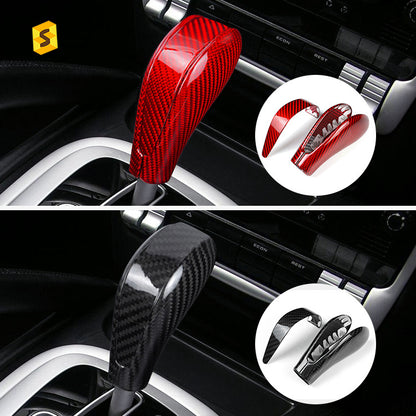 Real Carbon Fiber Gear Shift Knob Cover for Porsche Cayenne (2004 - 2009)