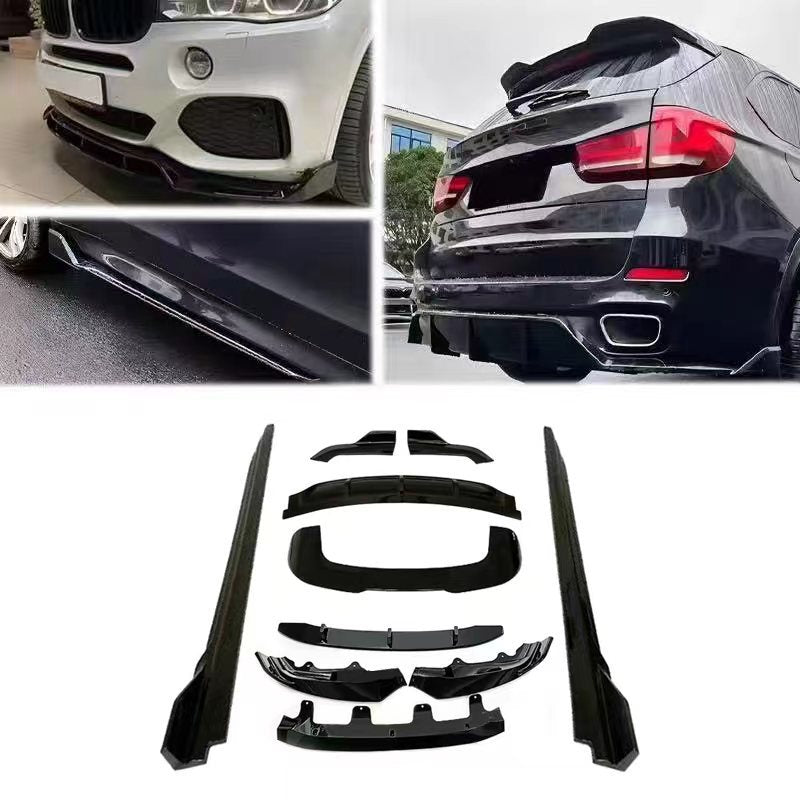 Blacked-Out 4-Section Front Lip Spoiler for BMW X5 F15 (2014 - 2018)