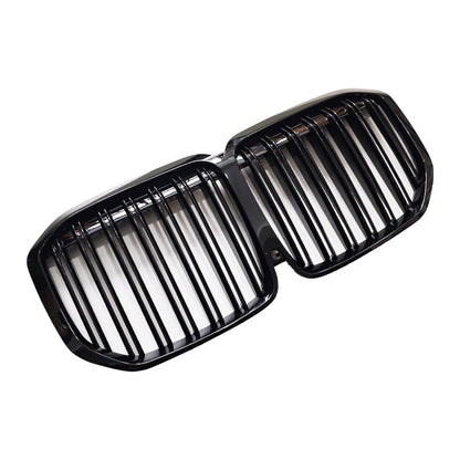 Double-Slat Front Grille for BMW X7 G07 (2020 - 2022), Glossy Black