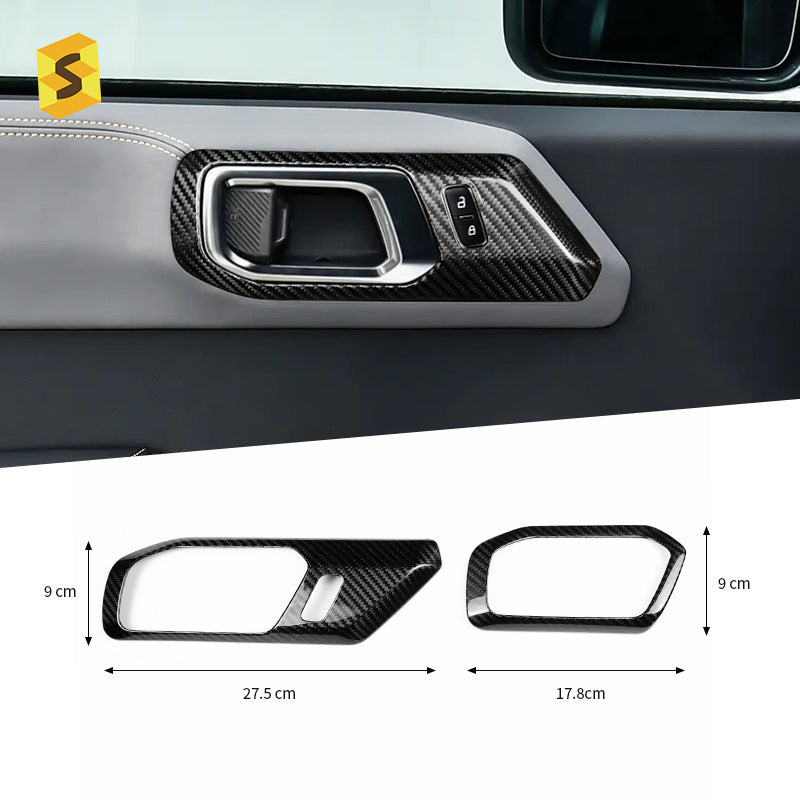 Real Carbon Fiber Interior Door Handle Trim for Ford Bronco