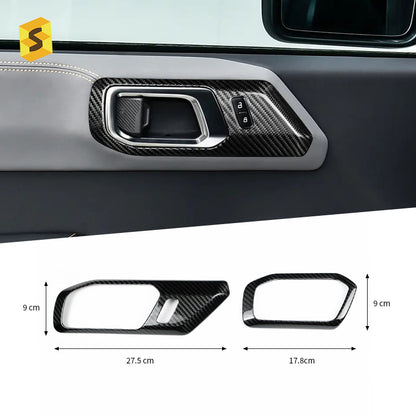 Real Carbon Fiber Interior Door Handle Trim for Ford Bronco