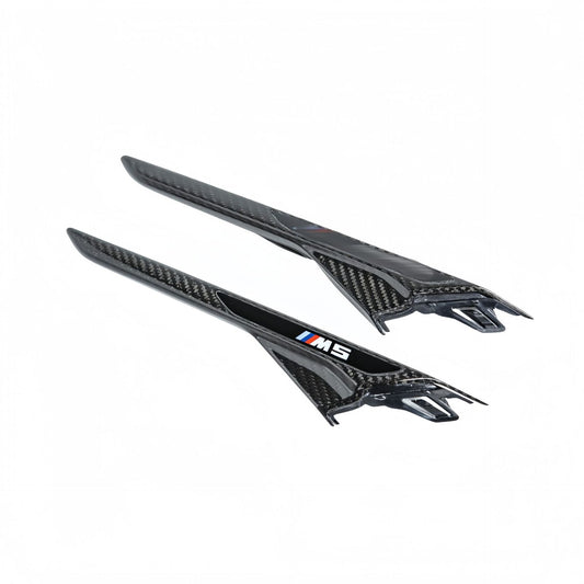 3×3 3K Twill Dry Carbon Fiber Fender Vent Side Gill Trim for BMW F90 M5 2017-2023 | Direct Replacement