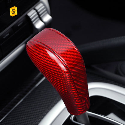Real Carbon Fiber Gear Shift Knob Cover for Porsche Cayenne (2004 - 2009)