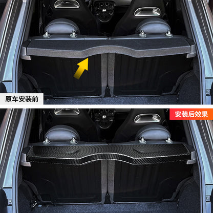 Real Carbon Fiber Trunk Trim Panel for Fiat 500 Abarth