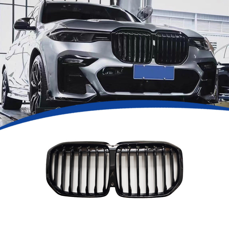 G07 Pre-facelifted Grill, Glossy Black Single-Slat Front Grille for BMW X7 G07 Pre-LCI (2019 - 2021)