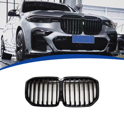 G07 Pre-facelifted Grill, Glossy Black Single-Slat Front Grille for BMW X7 G07 Pre-LCI (2019 - 2021)
