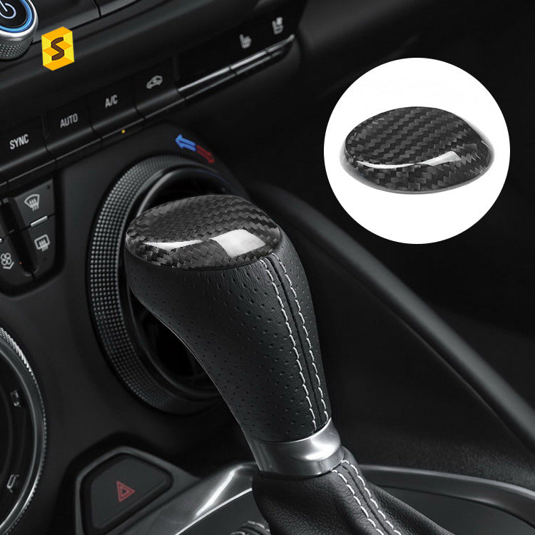 Real Carbon Fiber Gear Shift Knob Top Cover for Chevrolet Camaro