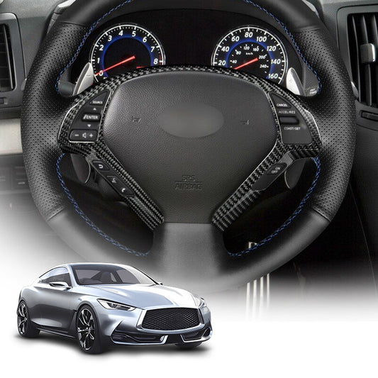 Real Carbon Fiber Steering Wheel Trim for Infiniti G25 / G37 (alternate view 4)