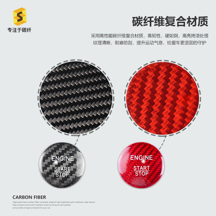 Carbon Fiber Start Button Trim for Mercedes-Benz C / GLA / GLC Class