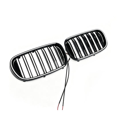 Double-Slat Front Grille for BMW 7 Series G11 G12 (2015 - 2018), Glossy Black