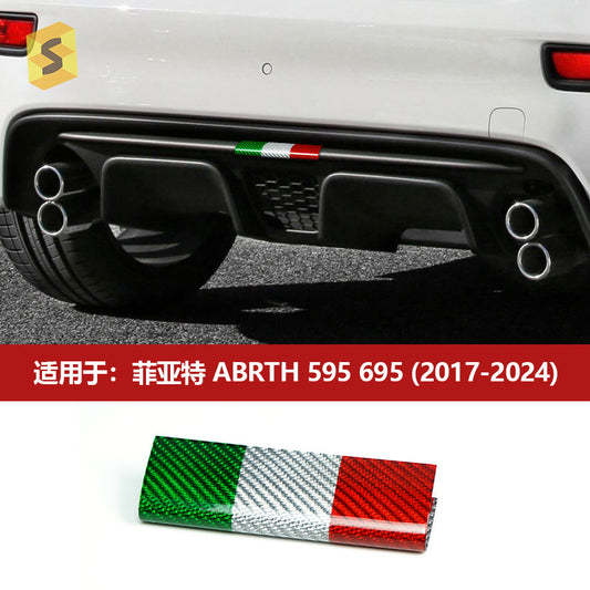 Real Carbon Fiber Rear Bumper Lip Trim for Fiat Abarth 595