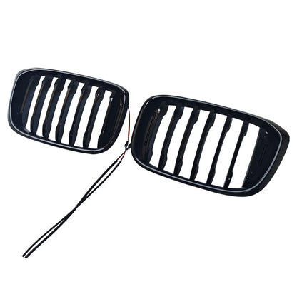LED Illuminated Single-Slat Front Grille for BMW X3 G01 (2018 - 2021), Glossy Black