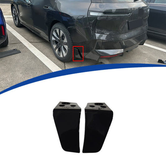 1 Pair MP-Style Gloss Black Rear Bumper Lower Side Splitter Spoilers for BMW iX I20 (2021 - 2026)
