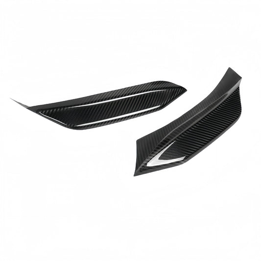 MP Style Dry Carbon Fiber Upper Bumper Corners & Small Canards for BMW M3 F80 / M4 F82