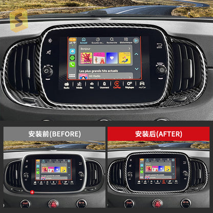 Real Carbon Fiber Air Vent Trim for Fiat