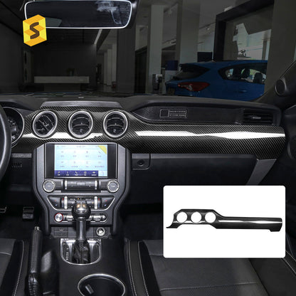 Real Carbon Fiber Center Console & Dashboard Trim for Ford Mustang (2015 - 2023)
