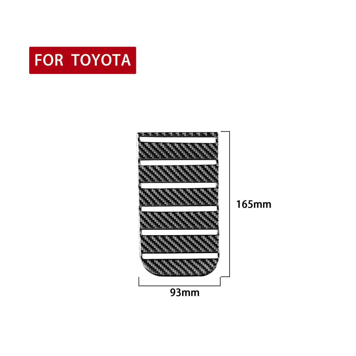 Prepreg Dry Carbon 3*3 3K Real Carbon Fiber Interior Armrest Box Slot Mat Trim for Toyota Tundra XK50 Facelift (2014-2021)