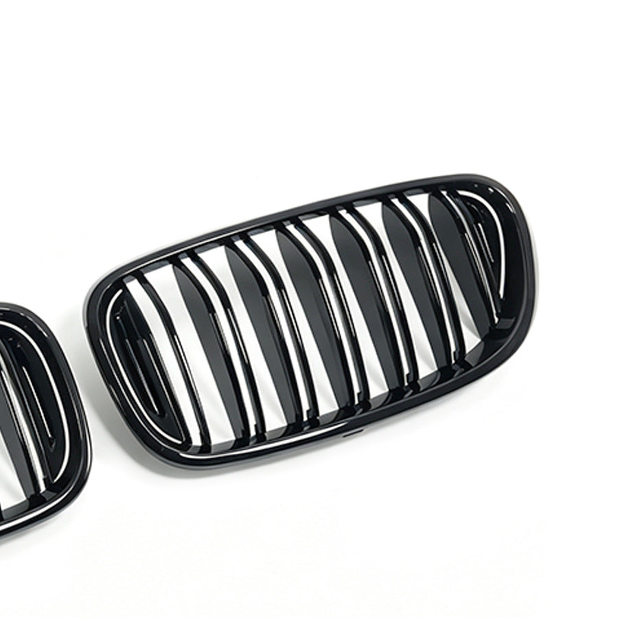 Double-Slat Front Grille for BMW 7 Series G11 G12 (2015 - 2018), Glossy Black