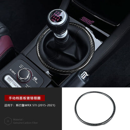 Real Carbon Fiber Gear Panel Frame Trim for Subaru WRX STI (2015 - 2021)