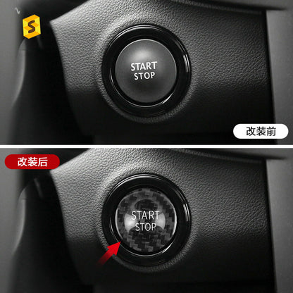 Carbon Fiber Push-Start Button Trim for Renault Koleos / Clio / Espace