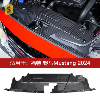 Real Carbon Fiber Engine Cover Panel Trim for Ford / Ford Mustang (2024)