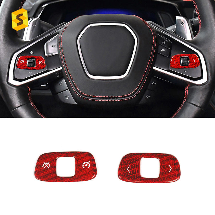 Carbon Fiber Steering Wheel Trim for Chevrolet Corvette C8
