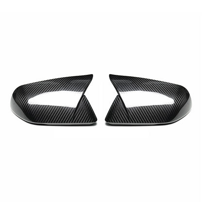Real Carbon Fiber Side Mirror Cover (Horn-Style) for Ford Mustang (2015 - 2024, US-Spec)