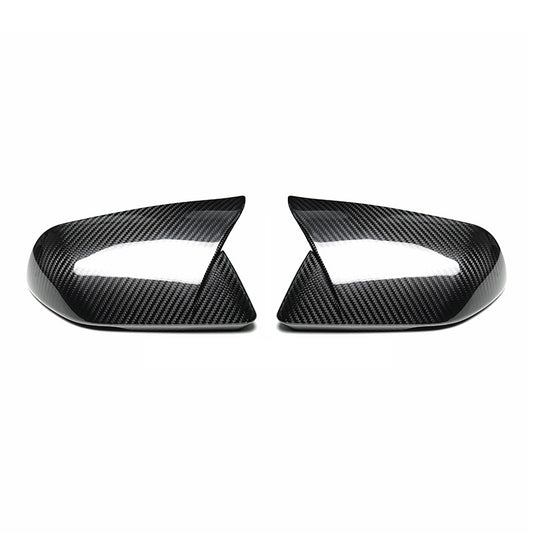 Carbon Fiber Side Mirror Cover (Horn-Style) for Ford Mustang (alternate view 5)