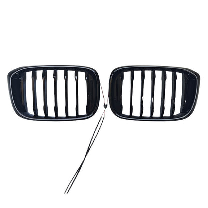 LED Illuminated Single-Slat Front Grille for BMW X3 G01 (2018 - 2021), Glossy Black